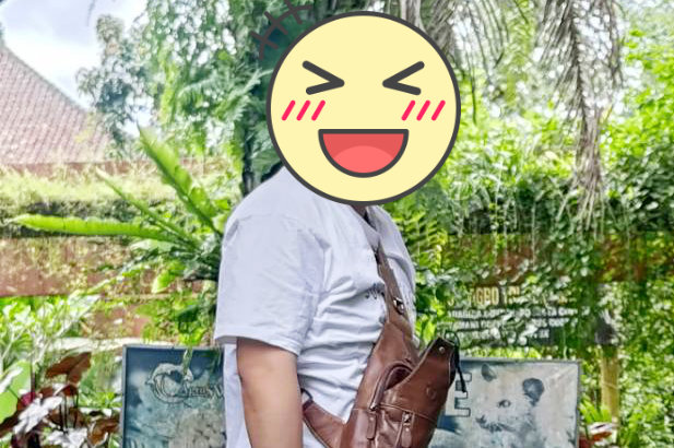 バリ島のホテル中庭にて